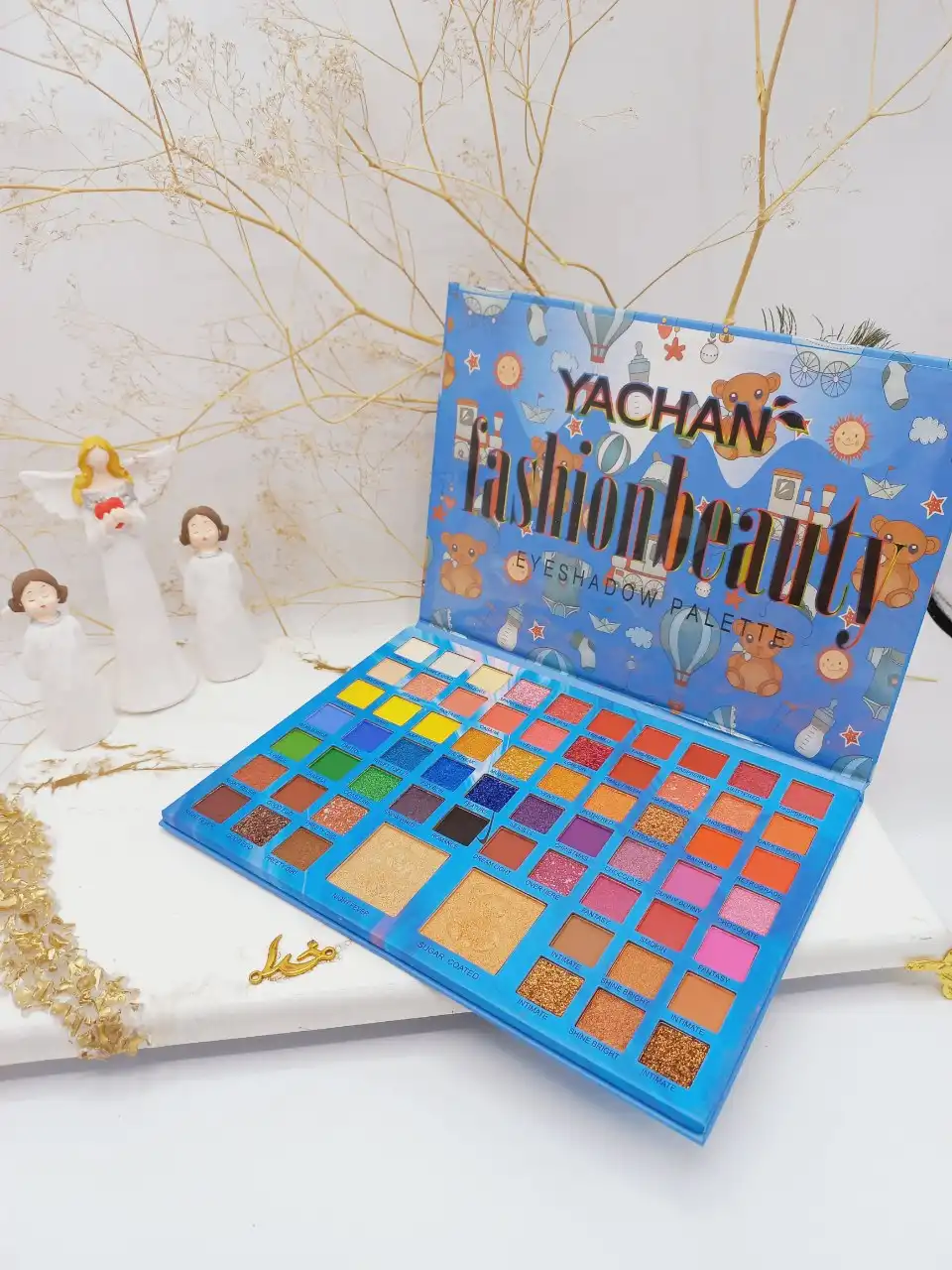 پالت سایه چشم ۶۴ رنگ برند فشیون بیوتی fashion beauty کد YC389