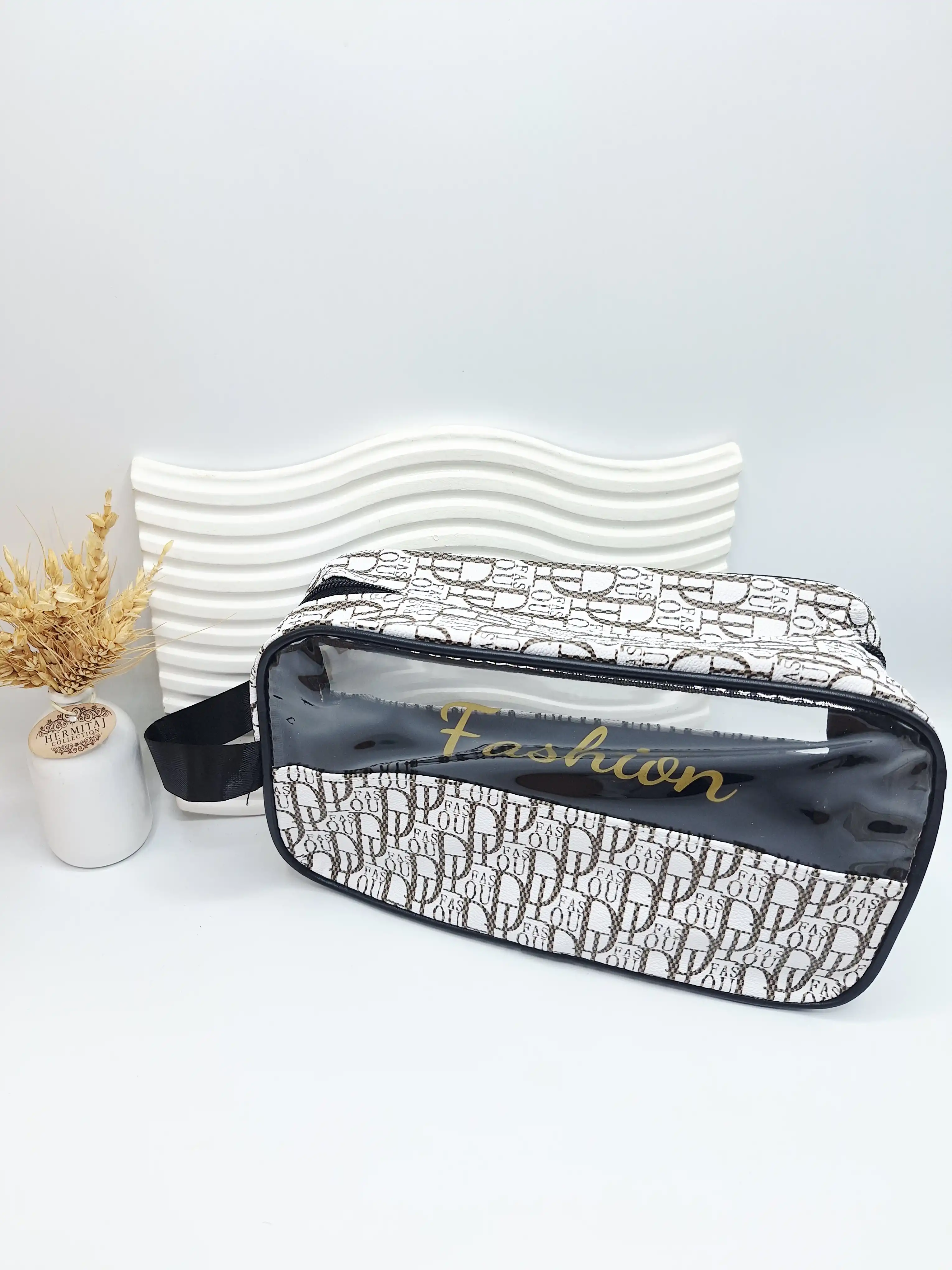 کیف آرایشی سایز بزرگ فشیون طلق دار